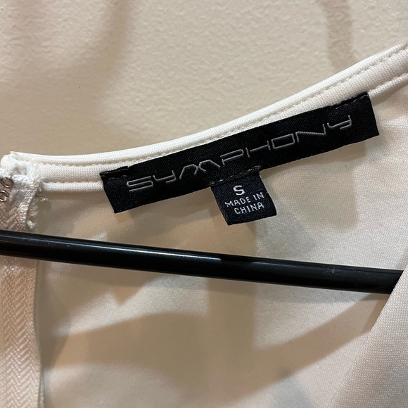 White Symphony Romper with Gold Lion Buttons - Picture 8 of 8